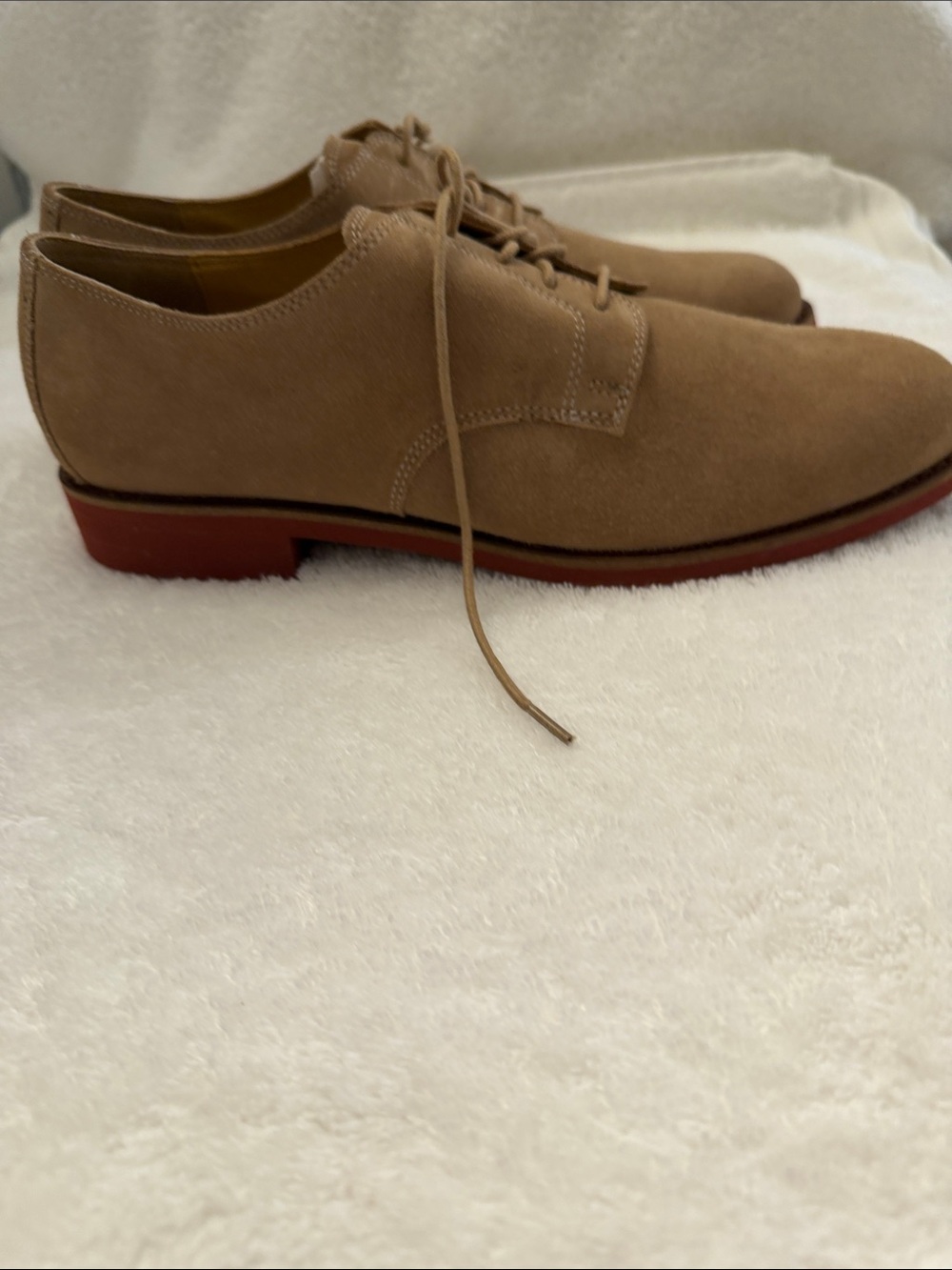 Cole Haan Women's Tan Suede Lace-Up Oxford